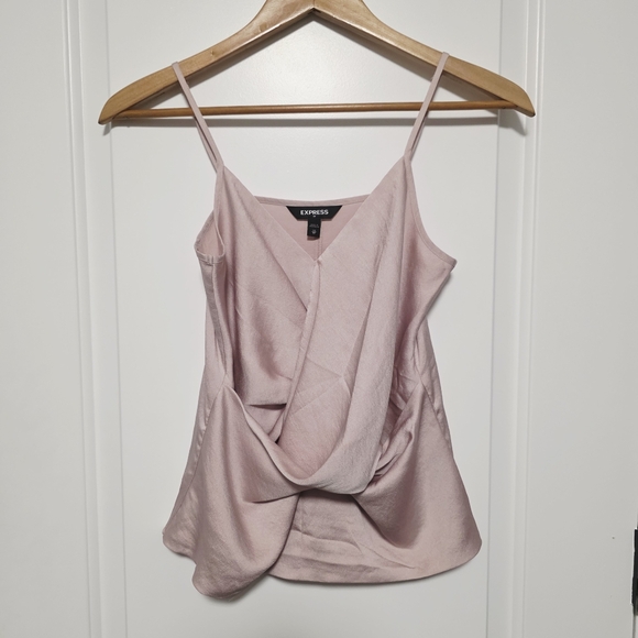 Express Tops - Express Slinky Tank Blouse Pink XS